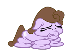 Size: 626x434 | Tagged: safe, artist:feather_bloom, artist:moonlightthegriffon, candyshell cream, earth pony, pony, g4, alternate cutie mark, background pony, base used, eyes closed, female, frown, mare, melting, simple background, solo, transparent background, wat