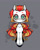 Size: 1080x1350 | Tagged: safe, artist:batzy-artz, part of a set, citrus sweetheart, earth pony, pony, g3, abstract background, alternate design, alternate hairstyle, big eyes, black hooves, colored eyelashes, colored hooves, colored sclera, creepy, creepy smile, female, green eyes, hair tie, heart, heart eyes, hooves, long mane, looking at you, mare, outline, ponytail, red eyelashes, shiny eyelashes, shiny hooves, smiling, solo, standing, staring at you, staring into your soul, symmetrical, tied mane, two toned mane, unshorn fetlocks, watermark, white coat, white pupils, wide eyes, wingding eyes, yellow sclera