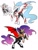 Size: 3456x4608 | Tagged: safe, artist:r-cang, nightmare moon, princess luna, alicorn, pony, g4, alternate design, female, jugglus juggler, mare, simple background, solo, ultraman, ultraman orb, white background