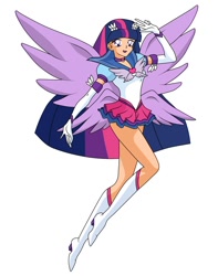 Size: 736x935 | Tagged: artist needed, source needed, safe, twilight sparkle, human, g4, four wings, humanized, multiple wings, sailor moon, sailor moon (series), simple background, solo, white background, wings