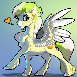 Size: 2200x2200 | Tagged: safe, artist:mylittlegodzilla, oc, oc only, pegasus, pony, gradient background, pegasus oc, solo