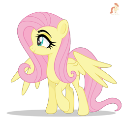 Size: 4560x4420 | Tagged: safe, artist:r4hucksake, fluttershy, pegasus, pony, g4, blushing, cute, female, mare, partially open wings, shyabetes, simple background, solo, transparent background, wings