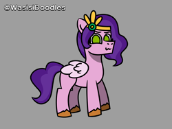 Size: 6000x4500 | Tagged: safe, artist:alejandrogmj, artist:wasisi, pipp petals, pegasus, pony, g5, doodle, female, gray background, looking at you, simple background, solo, wings