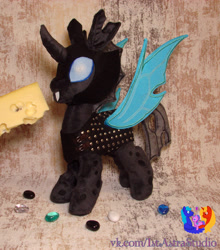 Size: 2028x2304 | Tagged: safe, artist:1stastrastudio, oc, oc only, oc:clypeus, changeling, irl, photo, plushie, solo