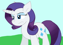 Size: 964x695 | Tagged: safe, artist:cmara, rarity, unicorn, g4, female, horn, solo