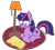 Size: 630x572 | Tagged: safe, artist:pylony, twilight sparkle, pony, unicorn, g4, book, horn, lamp, lying down, no pupils, pixel-crisp art, ponyloaf, prone, reading, rug, simple background, solo, style emulation, transparent background, unicorn twilight