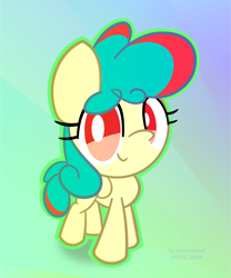 Size: 1240x1492 | Tagged: safe, artist:greenhoof, oc, oc only, oc:compass aisle, pegasus, pony, female, gradient background, mare, solo, vector