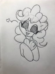 Size: 3024x4032 | Tagged: safe, artist:jess181307, pinkie pie, earth pony, pony, g4, cute, diapinkes, looking at you, open mouth, open smile, pen drawing, photo, smiling, solo, traditional art