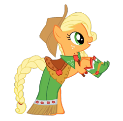 Size: 789x775 | Tagged: safe, artist:pegasister1000, applejack, earth pony, pony, g4, applejack's first gala dress, clothes, dress, female, gala dress, mare, rearing, simple background, solo, transparent background