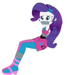 Size: 2500x2500 | Tagged: safe, artist:nie-martw-sie-o-mnie, rarity, human, equestria girls, g4, my little pony equestria girls: rainbow rocks, bondage, bound and gagged, female, femsub, gag, rarisub, simple background, solo, submissive, tape, tape bondage, tape gag, tied up, transparent background