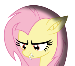 Size: 1024x908 | Tagged: safe, artist:commypink, fluttershy, bat pony, g4, bat ponified, female, flutterbat, mare, race swap, simple background, solo, transparent background, vector