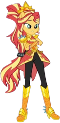 Size: 1238x2520 | Tagged: safe, edit, edited screencap, editor:mrtoonlover83, screencap, sunset shimmer, human, equestria girls, g4, background removed, boots, crystal guardian, high heel boots, not a vector, shoes, simple background, solo, transparent background