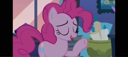 Size: 1600x720 | Tagged: safe, pinkie pie, earth pony, g4, eyes closed, female, solo