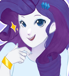 Size: 851x939 | Tagged: safe, artist:lento1, rarity, equestria girls, g4, purple background, simple background, solo