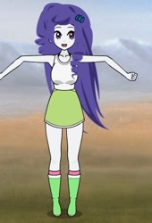 Size: 268x393 | Tagged: safe, rarity, human, equestria girls, g4, boots, clothes, clothes swap, cropped, kisekae, shirt, shoes, skirt, socks, solo