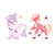 Size: 1018x885 | Tagged: safe, artist:vulpiscaniss, oc, oc only, oc:confetti swirl, oc:macaron pop, earth pony, pony, unicorn, duo, duo female, earth pony oc, female, filly, floppy ears, foal, half-siblings, horn, leonine tail, offspring, parent:cheese sandwich, parent:pinkie pie, parent:pokey pierce, parents:cheesepie, parents:pokeypie, raised hoof, siblings, simple background, sisters, standing on two hooves, tail, unicorn oc, unshorn fetlocks, white background