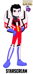 Size: 836x1872 | Tagged: safe, artist:robertsonskywa1, equestria girls, g4, decepticon, equestria girls-ified, male, photo, simple background, solo, starscream, transformers, transformers one, transparent background, wings