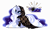 Size: 5715x3456 | Tagged: safe, artist:afterglory, oc, oc only, unnamed oc, pony, unicorn, g4, adoptable, adoptable open, alternate versions at source, base used, blue coat, blue eyes, blue eyeshadow, cloak, clothes, colored eyelashes, design, ethereal mane, eyelashes, eyeshadow, female, female oc, for sale, frown, horn, impossibly long mane, impossibly long tail, long mane, long tail, looking up, magic, magical lesbian spawn, makeup, mare oc, multicolored mane, multicolored tail, offspring, parent:princess luna, parent:trixie, parents:luxie, raised hoof, signature, simple background, standing on three hooves, starry mane, starry tail, tail, thick eyelashes, transparent background, unicorn horn, witch, witch costume