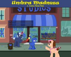 Size: 8000x6400 | Tagged: safe, artist:cranberry-tofu, oc, oc only, oc:curly mane, oc:obsidian, oc:think pink, original species, pony, sheep, sheep pony, umbra pony, absurd resolution, meme, paint, trollface