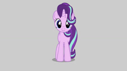 Size: 1024x576 | Tagged: safe, artist:viperbrony454, starlight glimmer, pony, unicorn, g4, adobe animate, adobe flash, cute, glimmerbetes, gray background, horn, puppet rig, simple background, solo