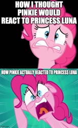 Size: 500x811 | Tagged: safe, edit, edited screencap, screencap, pinkie pie, elements of justice, g4, angry, imgflip, sad