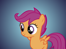 Size: 1024x768 | Tagged: safe, artist:ponies-in-reverse, scootaloo, pony, g4, adobe animate, adobe flash, female, filly, foal, gradient background, puppet rig, solo