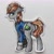 Size: 2048x2048 | Tagged: safe, artist:dethscript, oc, oc only, oc:littlepip, pony, unicorn, fallout equestria, butt, clothes, colored pencil drawing, fanfic art, female, floppy ears, horn, jumpsuit, looking back, mare, paper pony, photo, pipbuck, pipbutt, plot, side view, signature, solo, traditional art, unicorn oc, vault suit