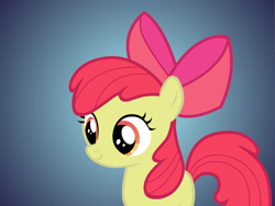 Size: 1024x768 | Tagged: safe, artist:ponies-in-reverse, apple bloom, pony, g4, adobe animate, adobe flash, female, filly, foal, gradient background, puppet rig, solo