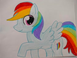 Size: 2021x1516 | Tagged: safe, artist:jamesthecartoonist, rainbow dash, pegasus, g4, female, solo, traditional art