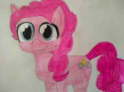 Size: 828x620 | Tagged: safe, artist:jamesthecartoonist, pinkie pie, earth pony, g4, female, solo, traditional art