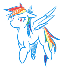 Size: 605x665 | Tagged: safe, artist:siemensohm, rainbow dash, g4, simple background, solo, white background