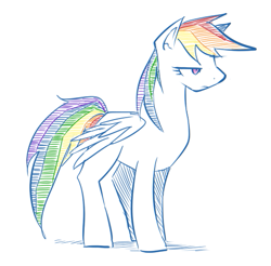 Size: 505x496 | Tagged: safe, artist:siemensohm, rainbow dash, g4, simple background, solo, white background