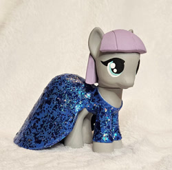 Size: 1386x1368 | Tagged: safe, artist:sanadaookmai, maud pie, pony, g4, clothes, craft, dress, gala dress, irl, photo, solo, toy