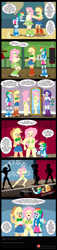 Size: 900x3951 | Tagged: safe, artist:niban-destikim, applejack, fluttershy, rainbow dash, rarity, twilight sparkle, human, equestria girls, g4, 2d, abs, apple, applejack's hat, applejacked, barefoot, belly, belly button, belt, belt buckle, breasts, busty applejack, busty fluttershy, busty rainbow dash, butt, clothes, commission, cowboy hat, crying, cutie mark on clothes, denim, denim skirt, dialogue, eyes closed, feet, female, flexing, flutterbutt, food, freckles, gym, hat, medal, multicolored hair, muscles, muscleshy, muscular female, open mouth, open smile, patreon, patreon logo, pose, punching bag, rainbow hair, rainbuff dash, ripped rarity, shiny, shirt, skirt, sleeveless, smiling, tears of joy, thumbs up, thunderbolt, word bubble, wristband