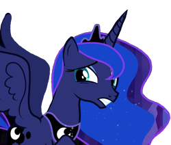 Size: 1275x1080 | Tagged: safe, edit, edited screencap, screencap, princess luna, alicorn, pony, do princesses dream of magic sheep, g4, my little pony: friendship is magic, background removed, crown, ethereal mane, ethereal tail, female, jewelry, long mane, mare, peytral, regalia, simple background, slender, solo, spread wings, starry mane, starry tail, tail, thin, transparent background, wings