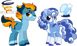 Size: 3132x1860 | Tagged: safe, artist:strawberry-spritz, oc, oc only, oc:cyclone falcon, oc:serene starlight, pegasus, pony, unicorn, g4, blaze (coat marking), blue coat, blue hooves, blue wingtips, coat markings, colored belly, colored eyebrows, colored fetlocks, colored hooves, colored legs, colored pinnae, colored wings, colored wingtips, curly mane, curly tail, duo, duo male and female, ear fluff, ear piercing, earring, eye markings, facial markings, female, female oc, folded wings, frown, hooves, horn, jewelry, long mane, long tail, looking back, looking up, male, male oc, mare, mare oc, multicolored eyebrows, narrowed eyes, offspring, orange eyes, orange wingtips, pale belly, parent:lightning dust, parent:oc:magic vision, parent:oc:stratus sky, parent:soarin', parents:oc x oc, parents:soarindust, piercing, profile, purple eyes, purple hooves, shiny hooves, show accurate, simple background, snip (coat marking), socks (coat markings), spiky mane, spiky tail, stallion, stallion oc, standing, star earring, tail, three quarter view, three toned mane, three toned tail, three toned wings, transparent background, two toned wingtips, unicorn horn, unicorn oc, unshorn fetlocks, wall of tags, white belly, wings