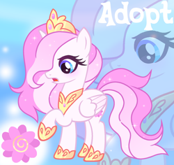 Size: 1280x1208 | Tagged: safe, artist:vi45, oc, oc only, alicorn, pony, adoptable, base used, crown, female, filly, foal, jewelry, regalia, solo, zoom layer