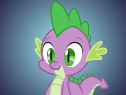 Size: 1024x768 | Tagged: safe, artist:ponies-in-reverse, spike, dragon, g4, adobe animate, adobe flash, cute, gradient background, male, puppet rig, solo, spikabetes, wingless spike