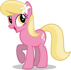 Size: 385x380 | Tagged: safe, artist:sunburst1ng, lily, lily valley, earth pony, pony, g4, adobe animate, adobe flash, female, mare, open mouth, puppet rig, raised hoof, simple background, solo, transparent background