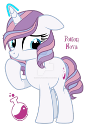 Size: 1280x1768 | Tagged: safe, artist:hate-love12, edit, potion nova, pony, unicorn, g4, g4.5, my little pony: pony life, deviantart watermark, horn, obtrusive watermark, simple background, solo, transparent background, watermark