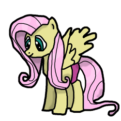 Size: 1024x1024 | Tagged: safe, artist:background_pon3, fluttershy, pegasus, pony, g4, clothes, digital art, panties, pants, png, simple background, solo, transparent background, underwear, wings