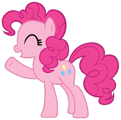 Size: 701x699 | Tagged: safe, artist:noi kincade, pinkie pie, earth pony, pony, g4, eyes closed, female, mare, simple background, solo, transparent background, waving