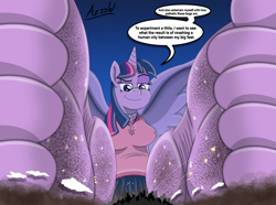 Size: 2989x2227 | Tagged: safe, artist:az12lol, twilight sparkle, alicorn, human, anthro, plantigrade anthro, g4, barefoot, barefooting, city, crush fetish, crushed, crushing, dirt, dirty, dirty feet, feet, female, fetish, foot fetish, foot focus, giant alicorn, giant anthro, giantess, macro, macro/micro, mega giant, mega twilight sparkle, soles, solo, toes, twilight sparkle (alicorn), underfoot