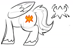 Size: 1331x880 | Tagged: safe, artist:zutcha, oc, oc only, alicorn, pony, male, ponysona, simple background, sketch, solo, stallion, white background