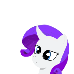 Size: 3072x3072 | Tagged: safe, artist:trrrebleee, rarity, unicorn, g4, bust, curved horn, drawing, horn, painting, portrait, simple background, smiling, solo, white background