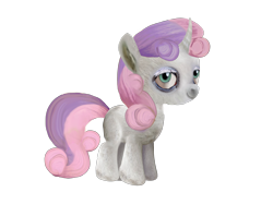 Size: 2732x2048 | Tagged: safe, edit, editor:felixmcfurry, sweetie belle, pony, unicorn, g4, blank flank, creepy, cursed image, female, filly, foal, green eyes, horn, realistic, simple background, solo, transparent background, untoon, untooned, wat