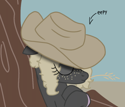 Size: 1472x1268 | Tagged: safe, artist:thomas.senko, oc, oc only, oc:black betty, earth pony, pony, blonde, cowboy hat, cowgirl, cute, dark skin, earth pony oc, eep, female, freckles, hat, sleeping, sleepy, solo