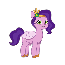 Size: 1200x1200 | Tagged: safe, artist:caseyben887, pipp petals, pegasus, pony, g5, my little pony: tell your tale, spoiler:g5, female, jewelry, mare, regalia, simple background, smiling, solo, transparent background