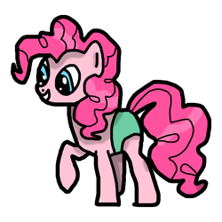 Size: 1024x1024 | Tagged: safe, artist:background_pon3, pinkie pie, earth pony, pony, g4, clothes, digital art, female, panties, pants, party pony, pinkamena diane pie, simple background, solo, transparent background, underwear