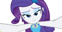 Size: 1848x970 | Tagged: safe, edit, edited screencap, screencap, rarity, human, camping must-haves, equestria girls, g4, my little pony equestria girls: better together, background removed, eyeshadow, female, geode of shielding, magical geodes, makeup, not a vector, rarity peplum dress, simple background, solo, transparent background